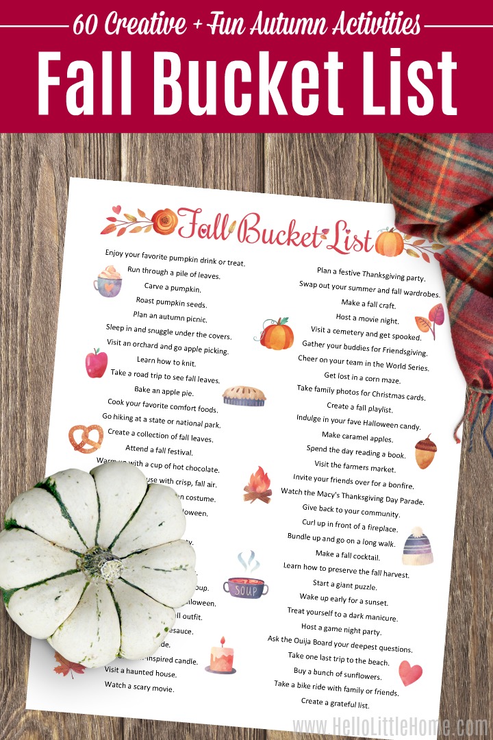 You can choose to have autumn leaves which are my personal favorites. 60 Fun Fall Bucket List Ideas Hello Little Home