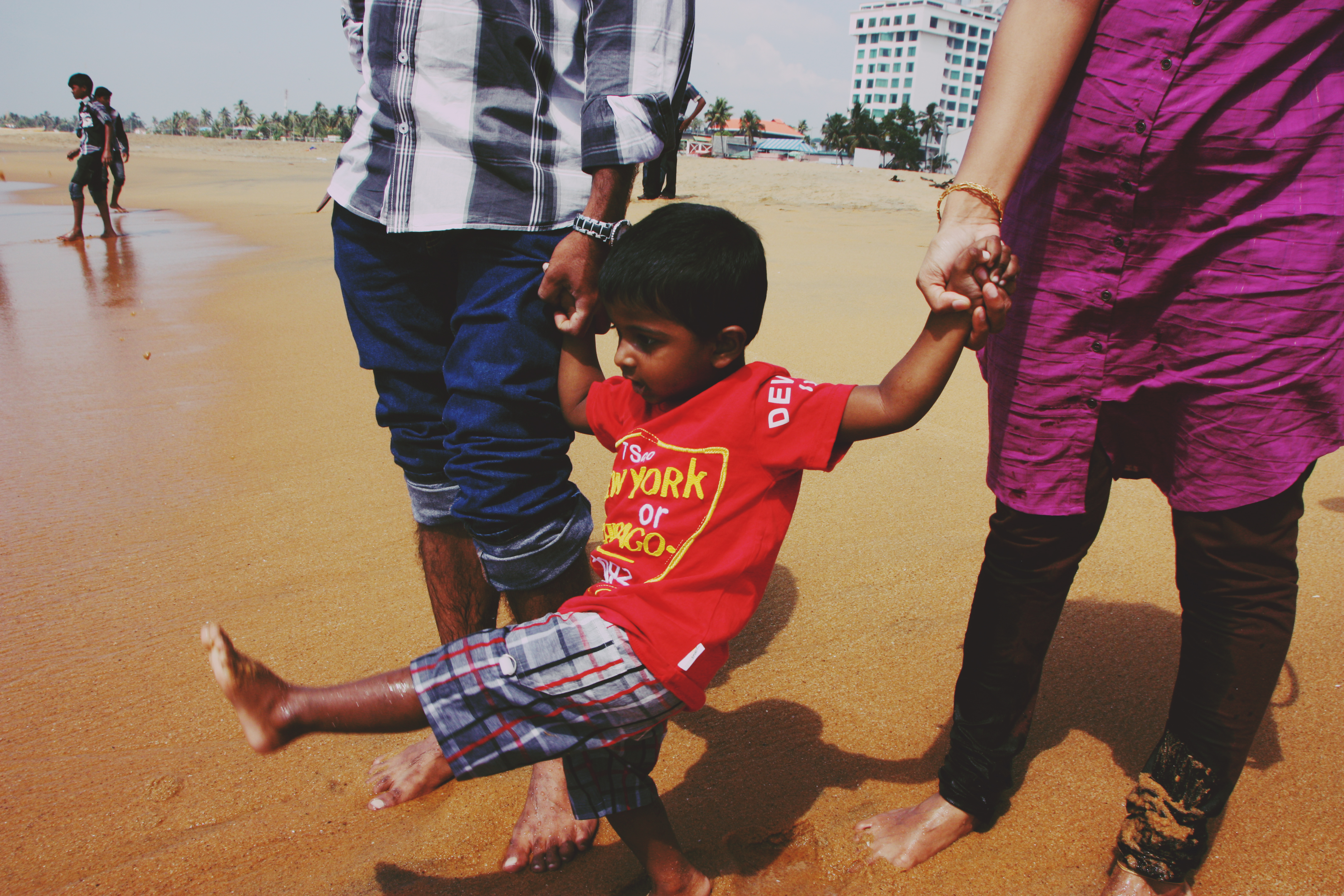 My little nephew at the beach