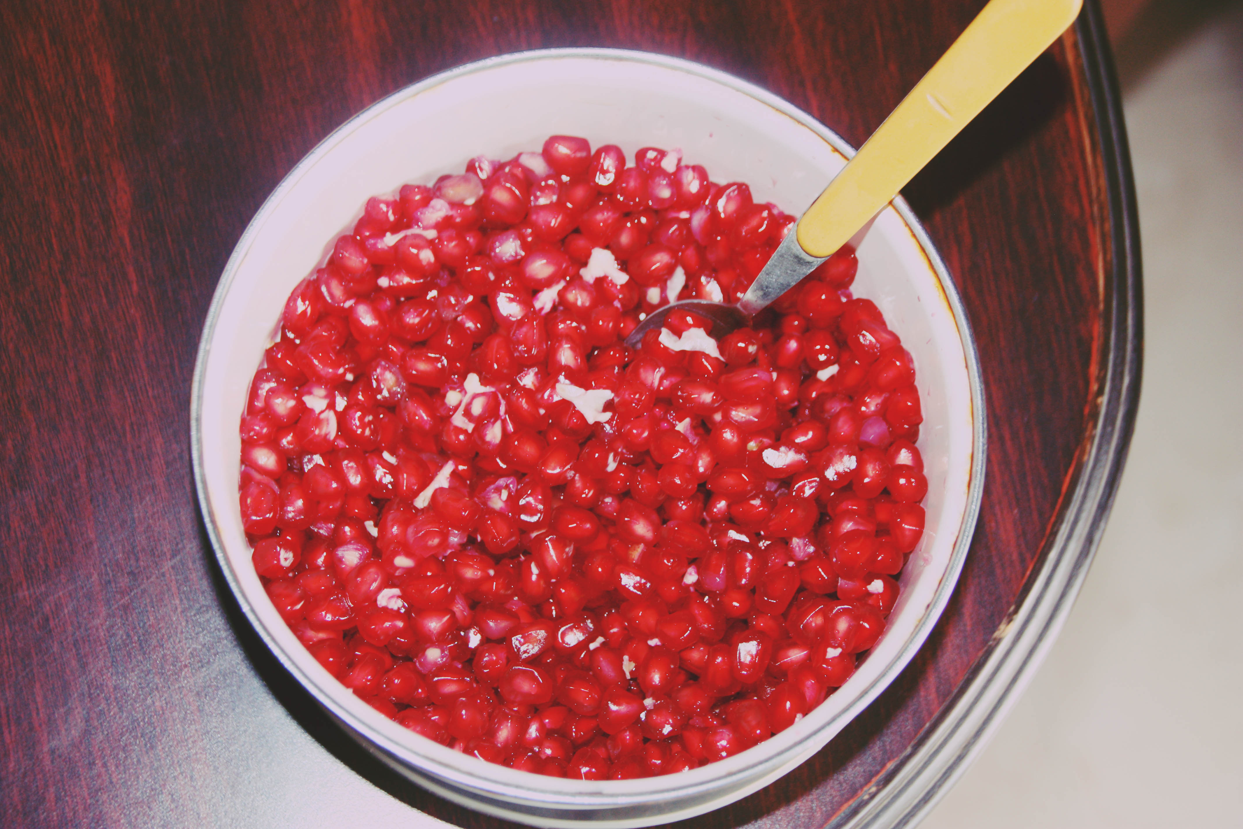 Pomegranate breakfast