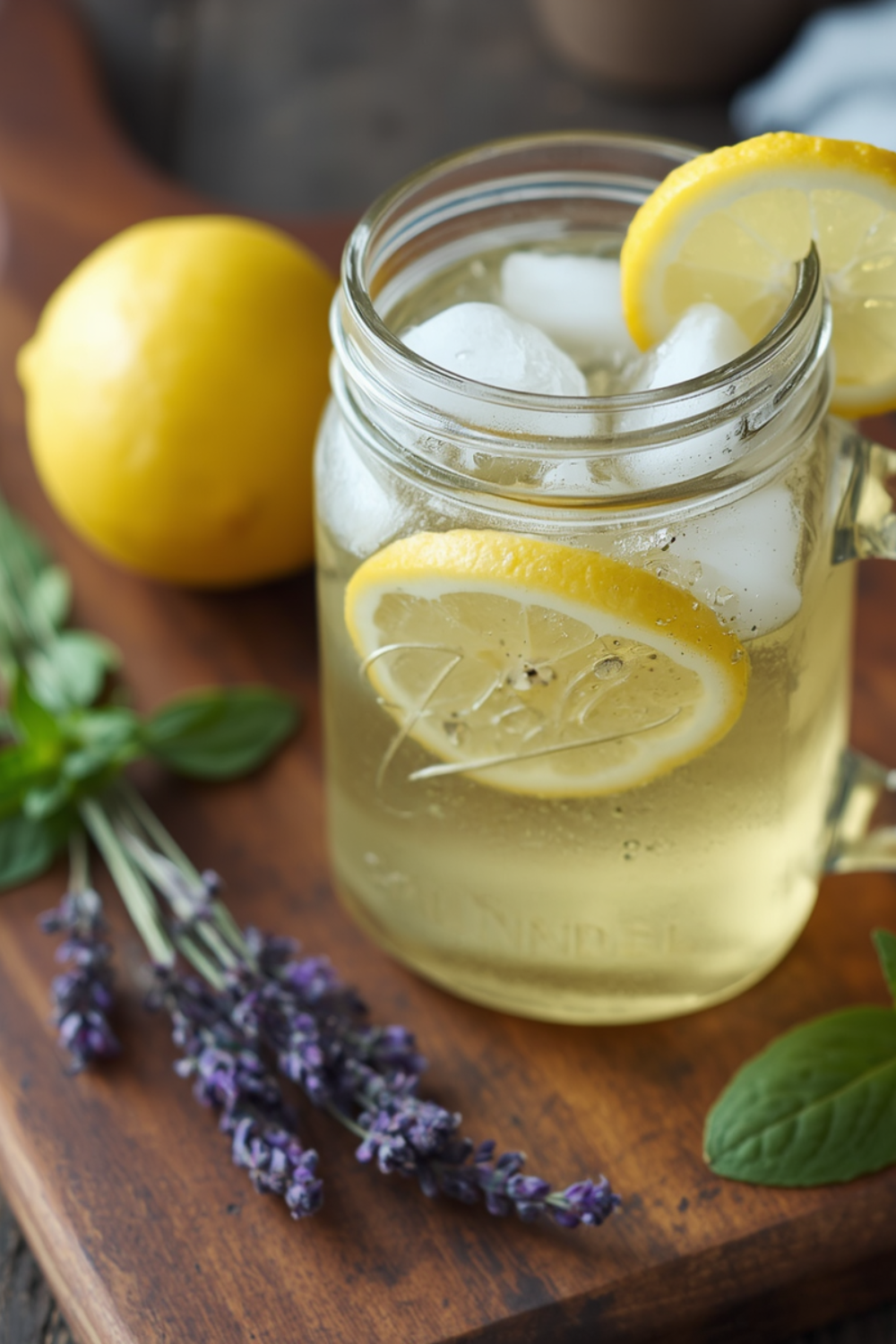Featured image for Lemon Balm Lavender Iced Tea for Menopause and Better Sleep