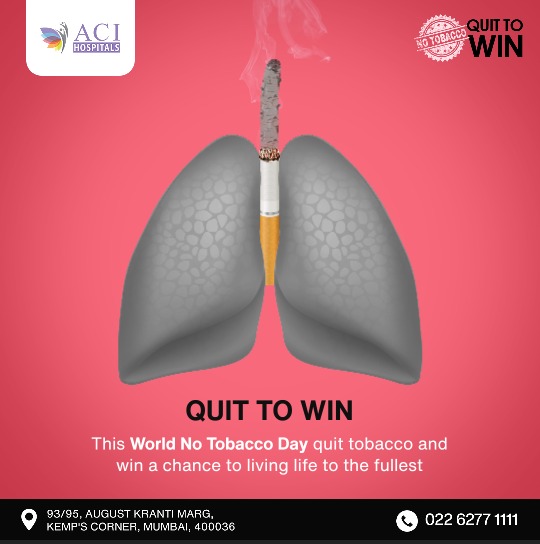 In accordance with World No-Tobacco Day ACI Hospitals supports Mumbai Police and their Families will offer free medical check-ups