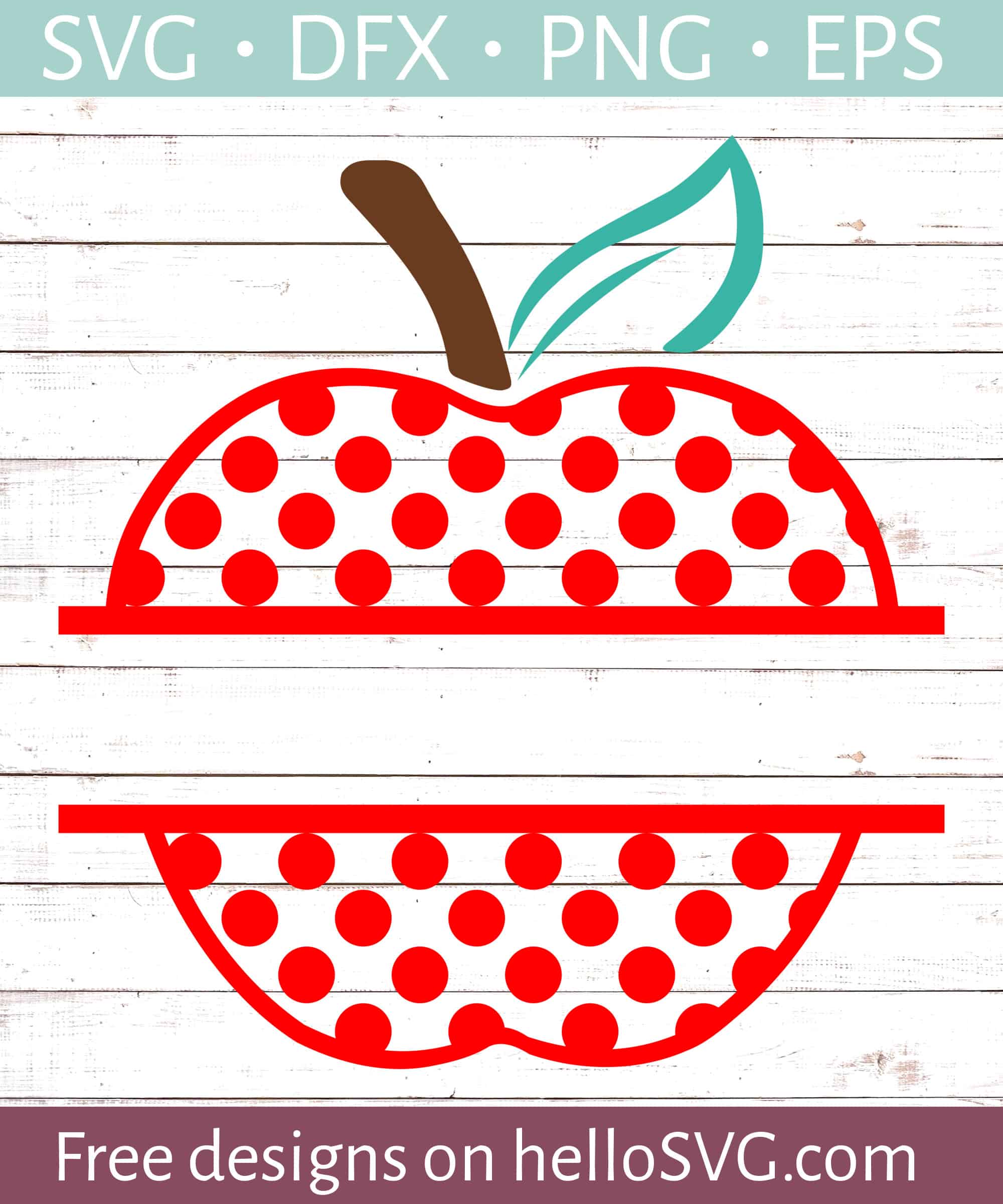 This free svg cut file comes in a single zip file with the following file formats: Polka Dot Apple Split Monogram Svg Free Svg Files Hellosvg Com