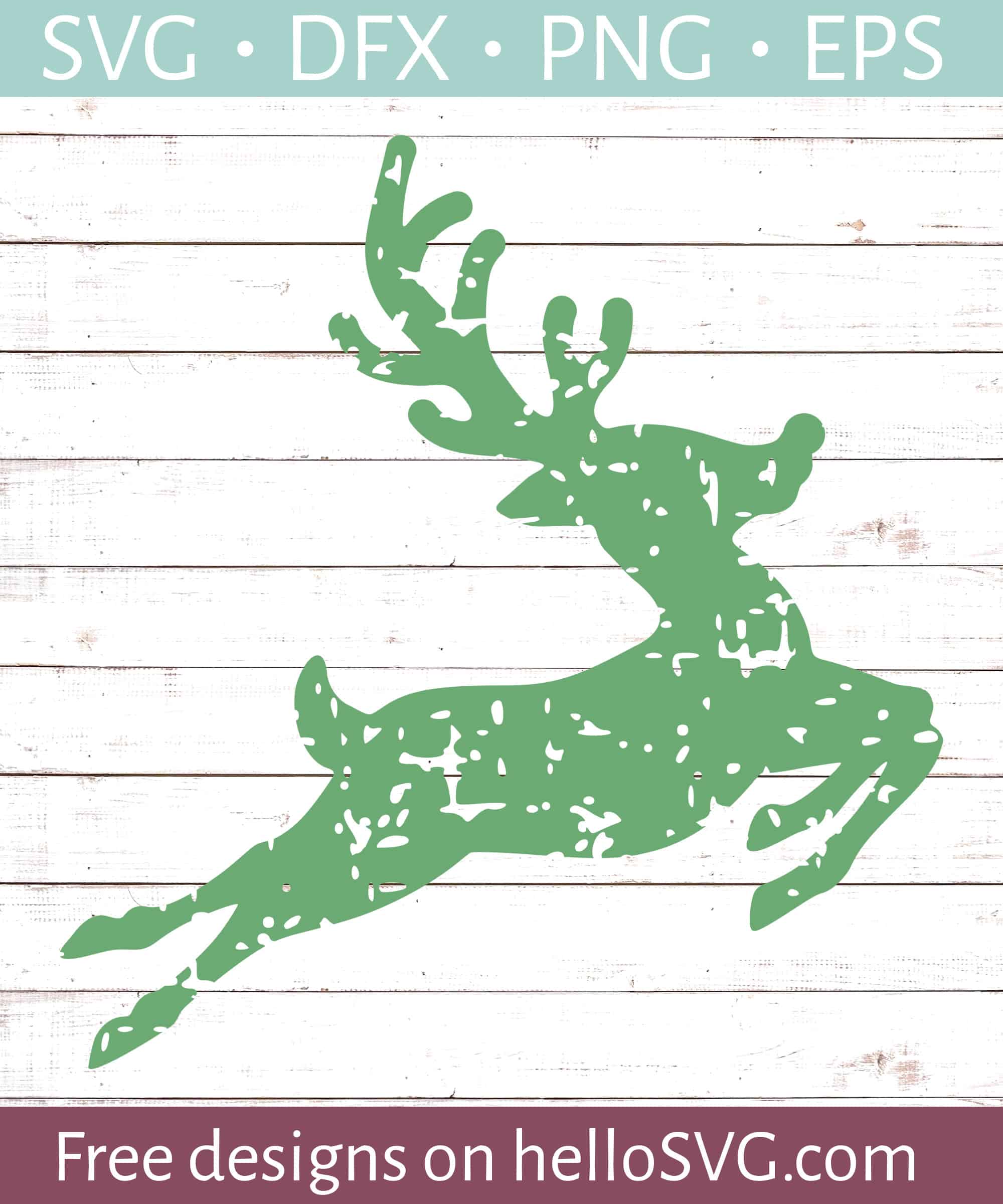 Browsing the deer head svg images with branched bony antlers. Distressed Flying Reindeer Svg Free Svg Files Hellosvg Com