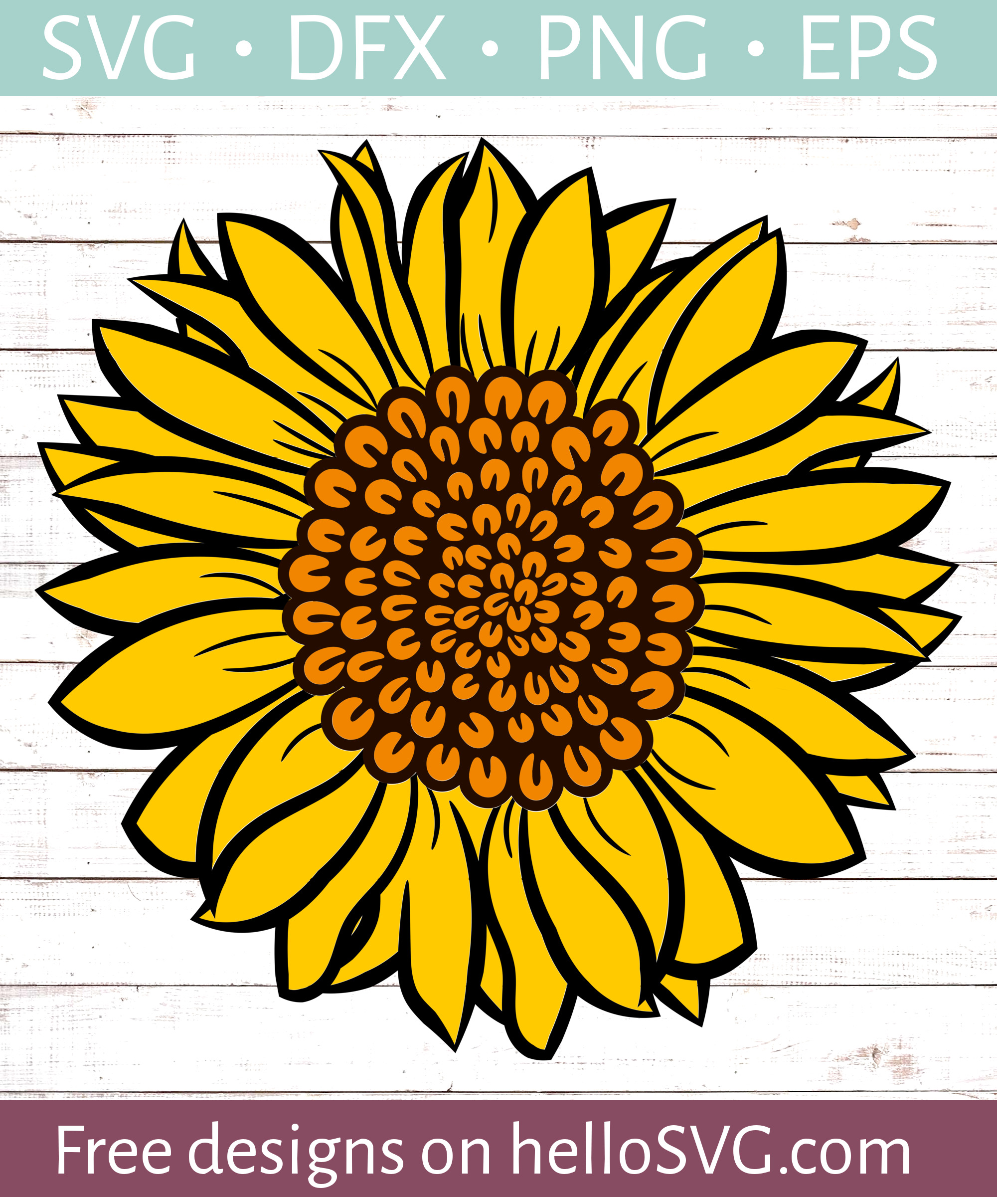 Download sunflower svg files to use with your cricut or silhouette. Sunflower Svg Free Svg Files Hellosvg Com