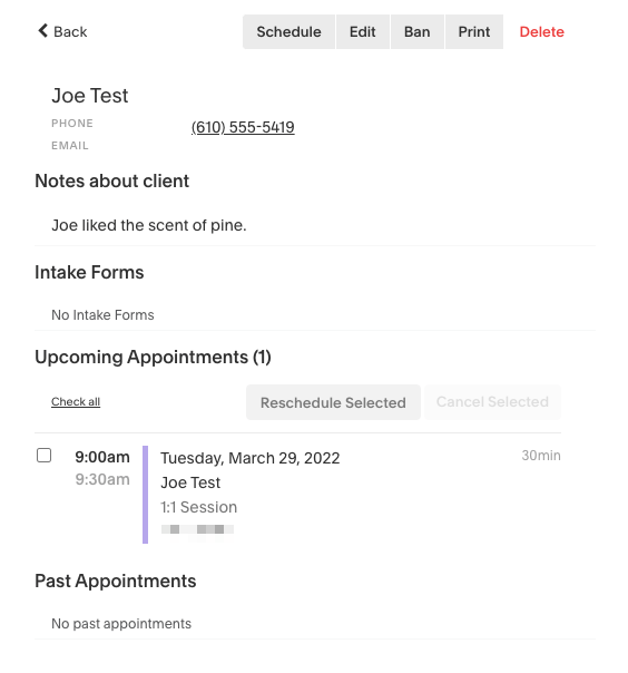 Managing your client list in acuity scheduling