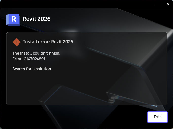 Install Error The Install Couldn T Finish Error 2147024891 When