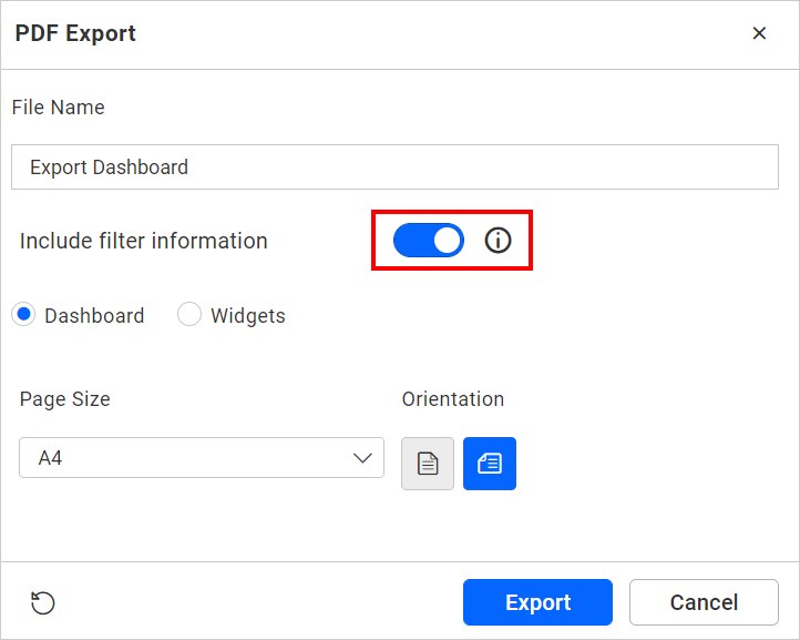Export Dashboard To Pdf Image Powerpoint Excel Bold Bi Docs