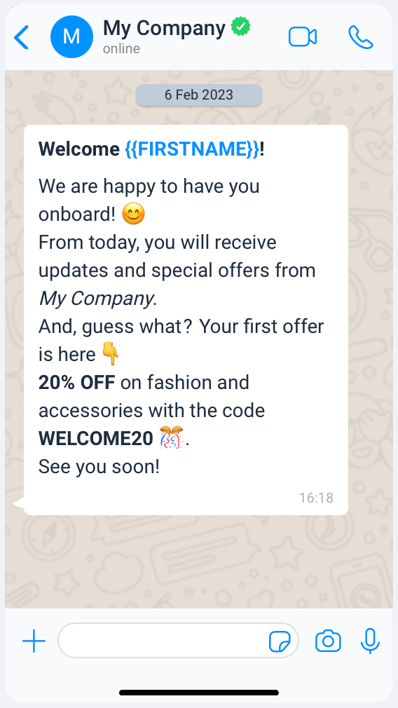 Envoyer des messages whatsapp via un scénario automatisé