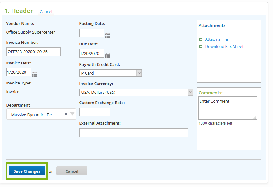Creating a credit card invoice without credit card charges