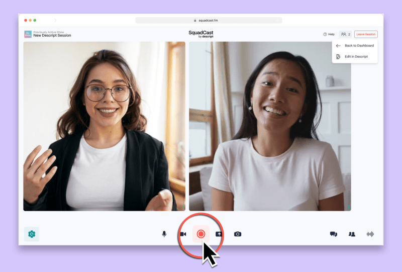 Squadcast Quick Start Guide Descript Help - Ultra HD Dark Designs for Desktop