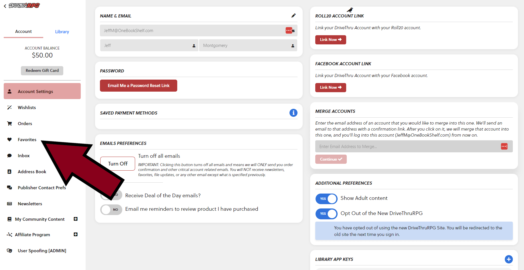 Managing email contacts and notifications