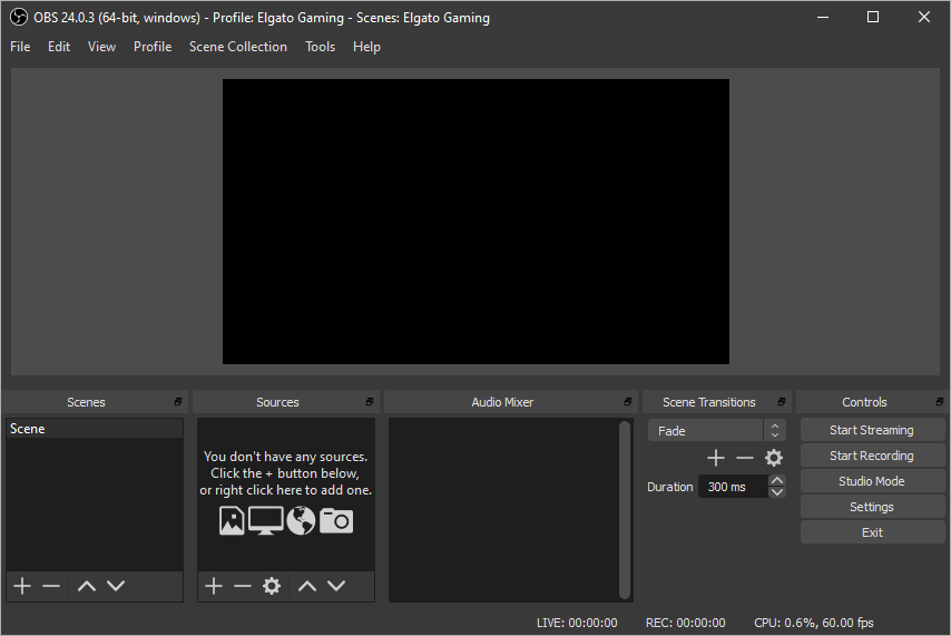 Elgato Game Capture HD60 S OBS Studio Setup Elgato Main UI 