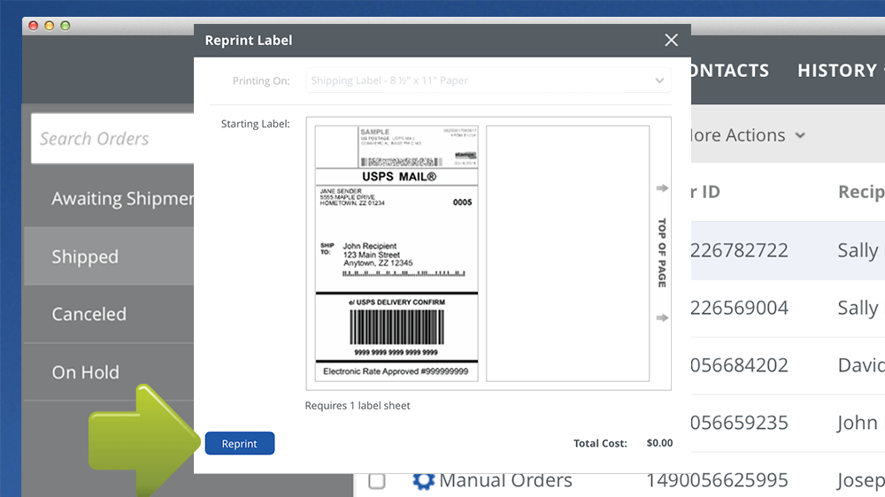 How to Reprint Stamps.com Labels