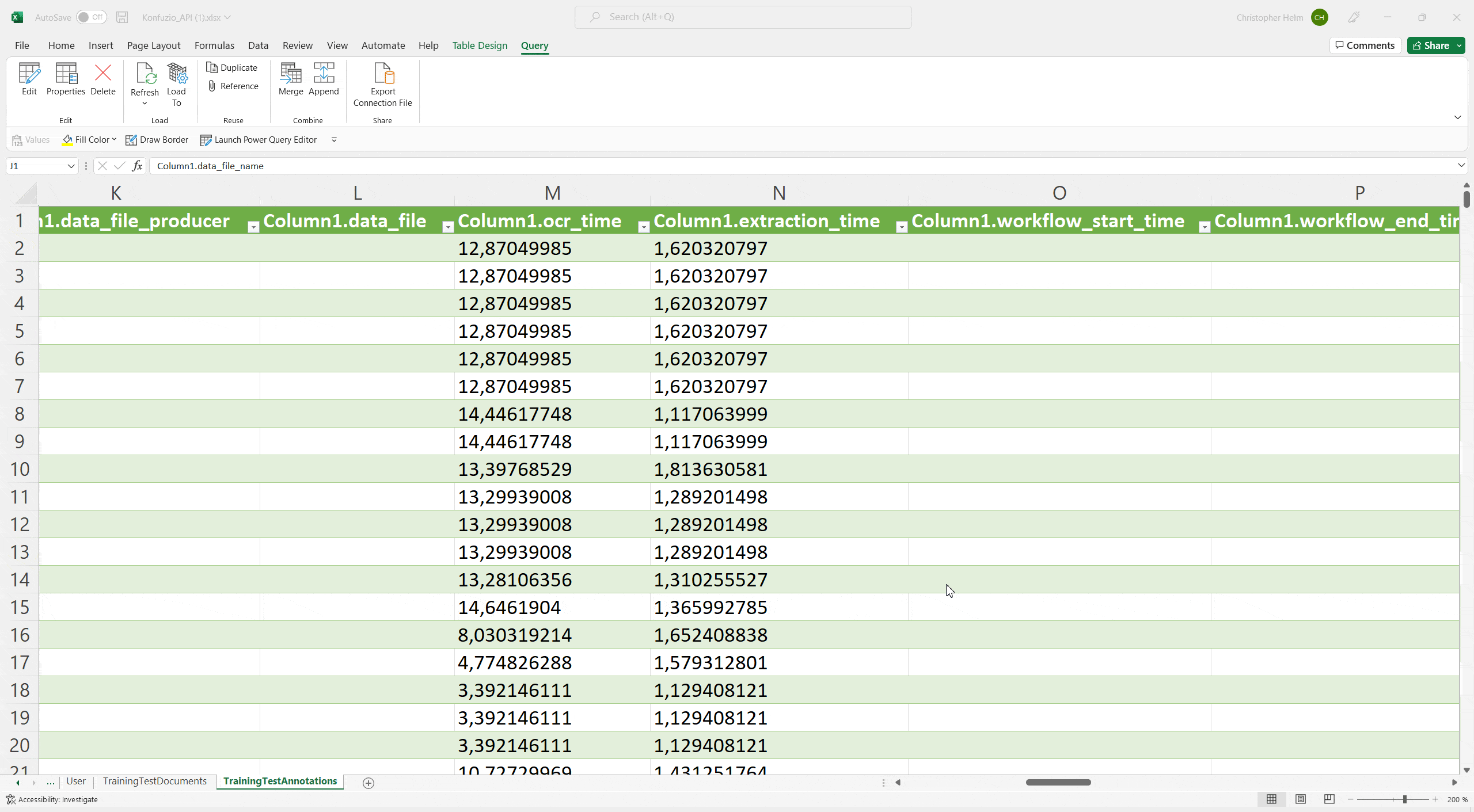 Ms excel power query
