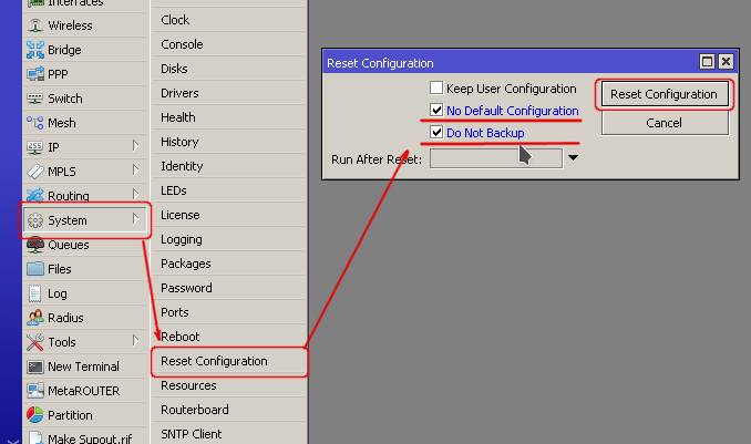 First Time Configuration - RouterOS - MikroTik Documentation