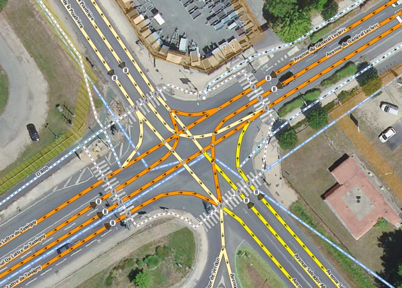 Intersection Geometry From Left To Right Complex Traffic Light - Best Mountain Patterns in High Resolution