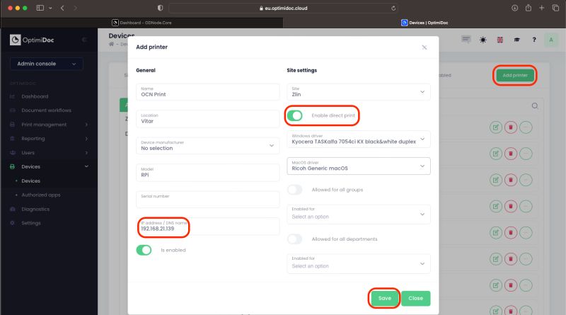 Optimidoc Cloud Node Configuration - Geometric Picture Collection - High Resolution Quality