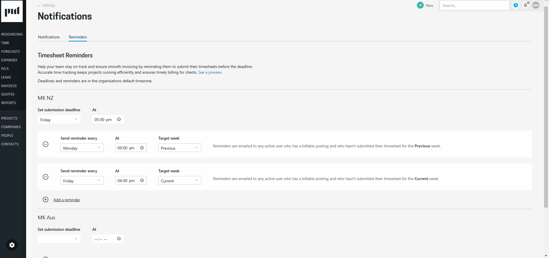 Timesheet Reminders Information Technology - Modern Sunset Design - Ultra HD