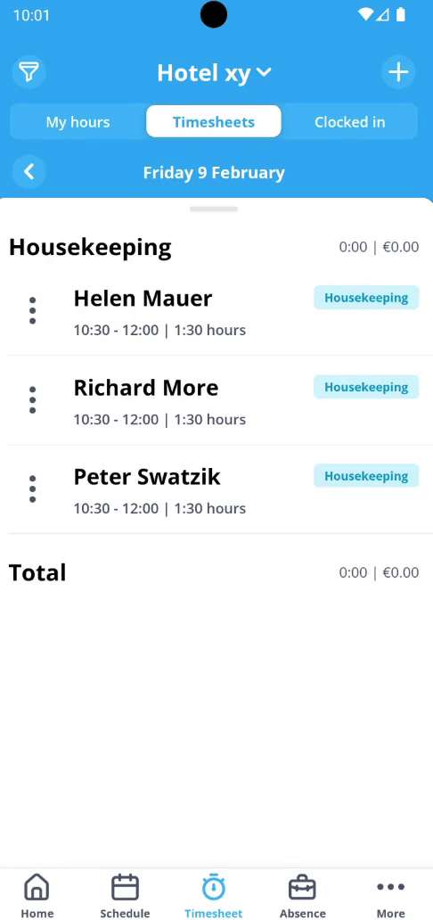 Time Tracking App Flexible Time Registration - Classic Light Background - HD