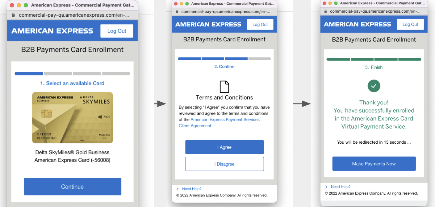 Enroll in and manage your amex virtual card program in emburse spend