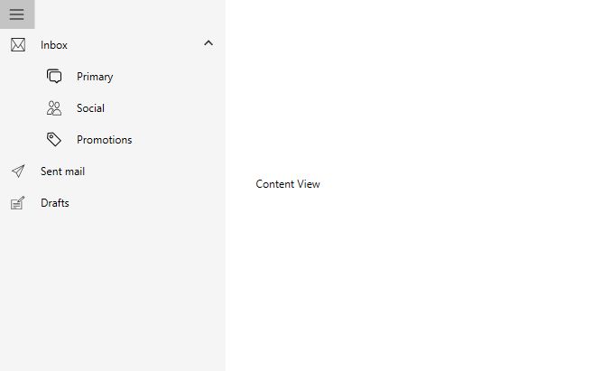 Populating Data In Wpf Navigation Drawer Control Syncfusion - Classic Dark Design - Mobile