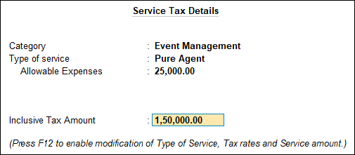 How to Record Pure Agent Services (Service Tax) | TallyHelp