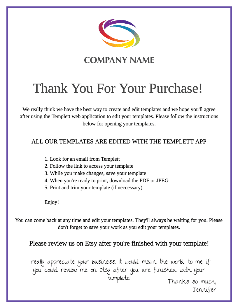 Creating A Customer Instructions File To Use On The Selling Platform Templett Help Center