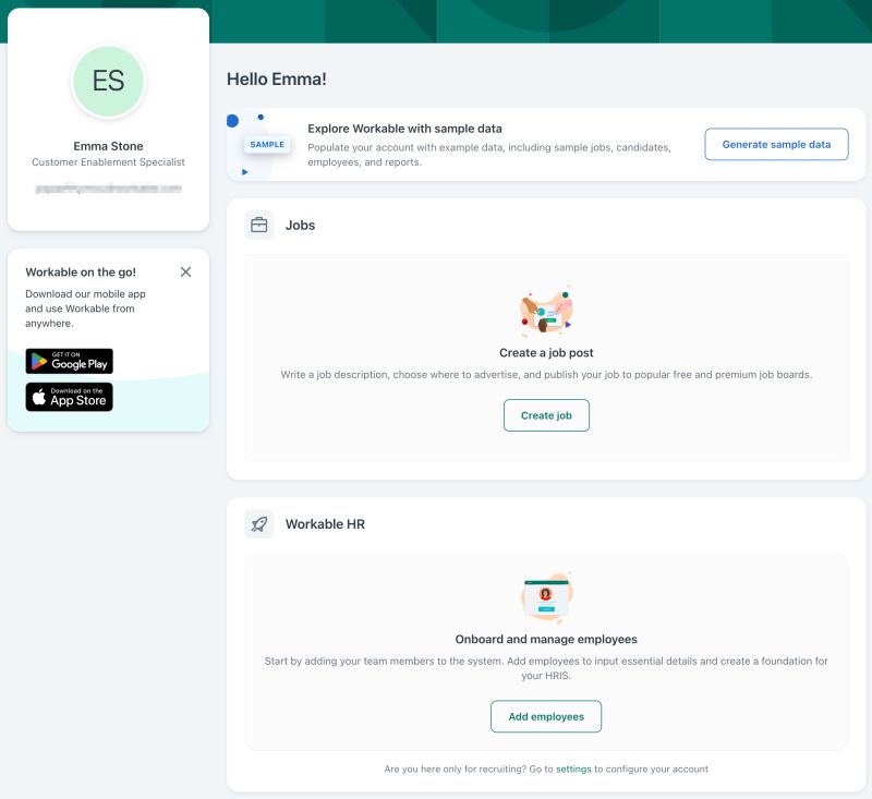 Enabling And Using Sample Data During Your Trial Workable Help - Download Incredible Vintage Wallpaper | Desktop
