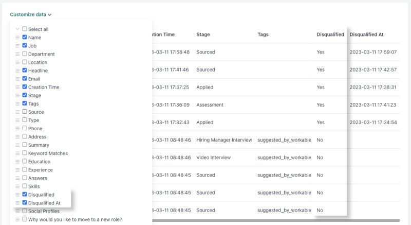 Using The Candidate Details Report Workable Help - Download Ultra HD Minimal Picture | High Resolution