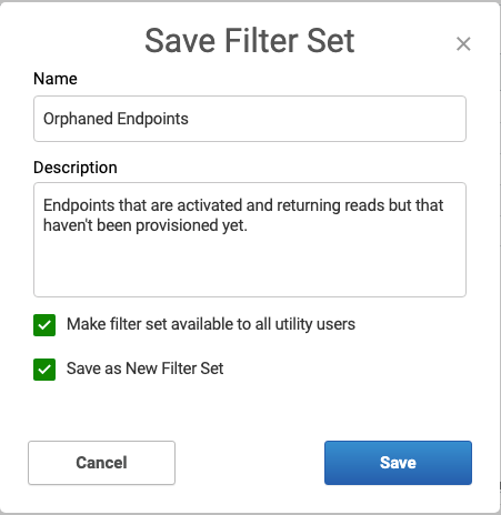 Save Filter Set
