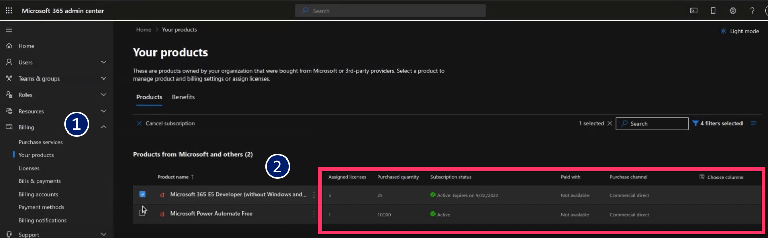 Microsoft 365 license information: how to find