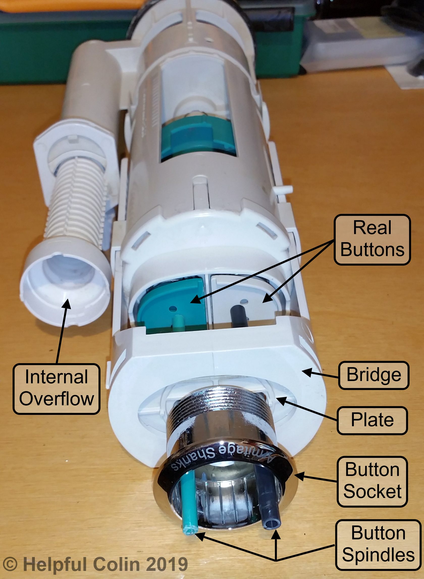 How to install Dual flush mechanism PLUS with 2 buttons