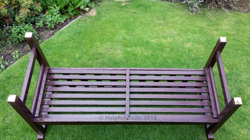 Garden Seat No.1 repaired in 2013 and photographed on 6th October 2015.