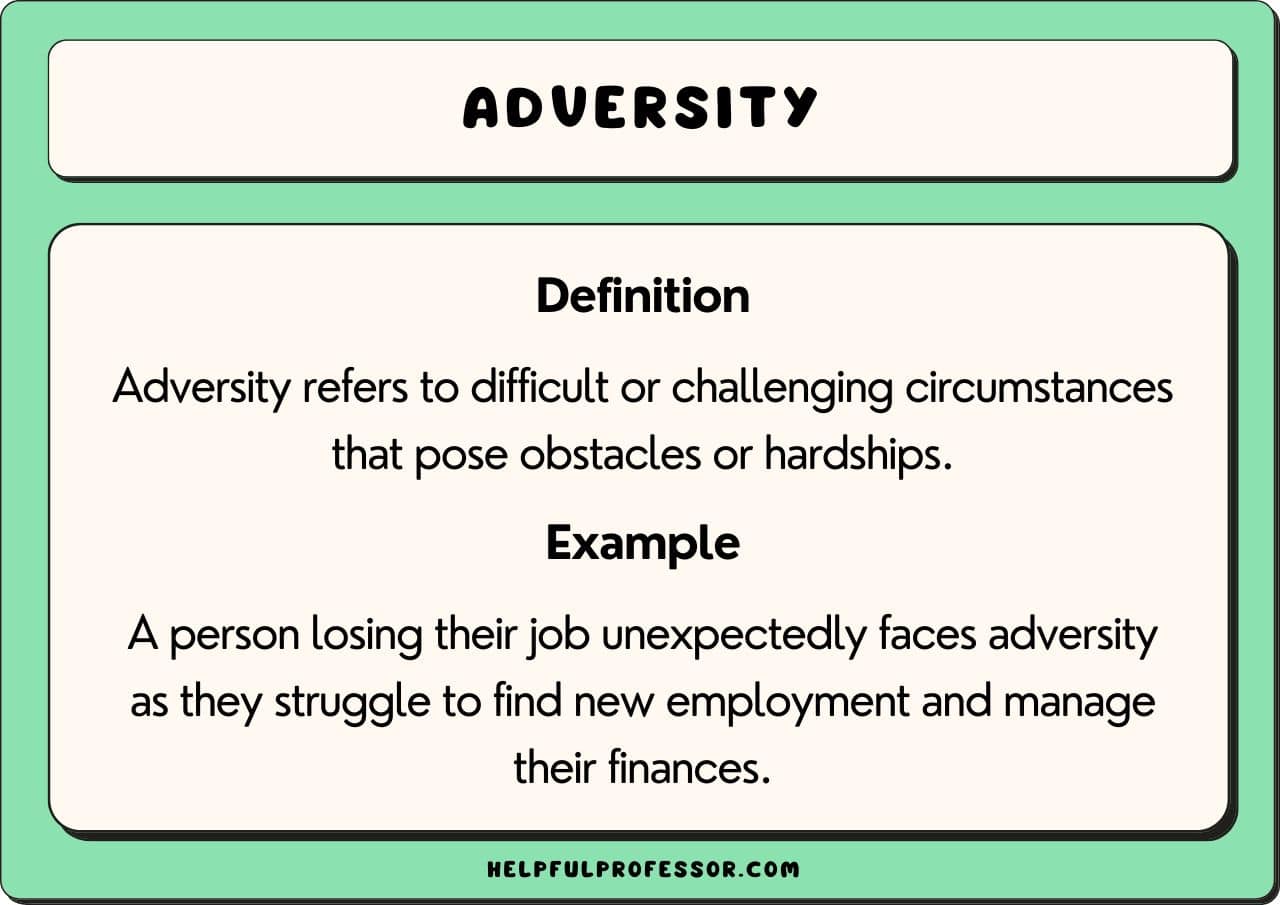 What does overcoming adversity mean