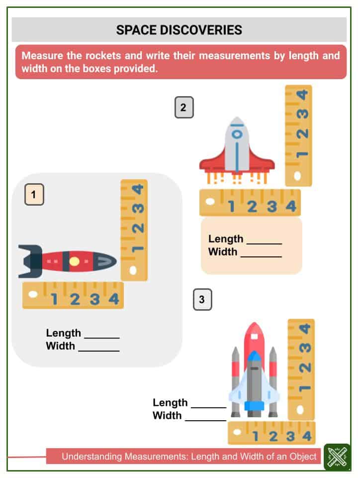 measurements length and width of an object math worksheets