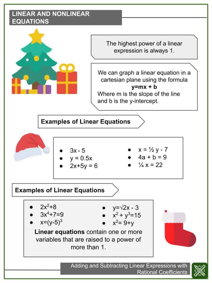 adding subtracting linear expressions with coefficients