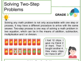 Solving Two Step Problems 3rd Grade Math Worksheets