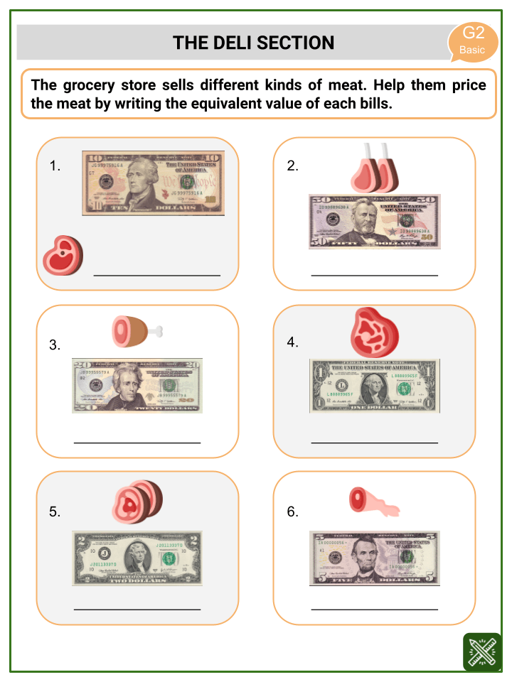 addition involving money math worksheets ages 7 8 activities