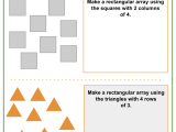 Expressing The Sum Of Numbers Using Rectangular Array Math Worksheets