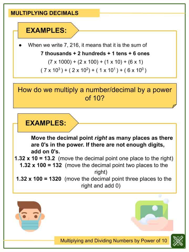 multiplying and dividing numbers by power of 10 5th grade math worksheets helping with math