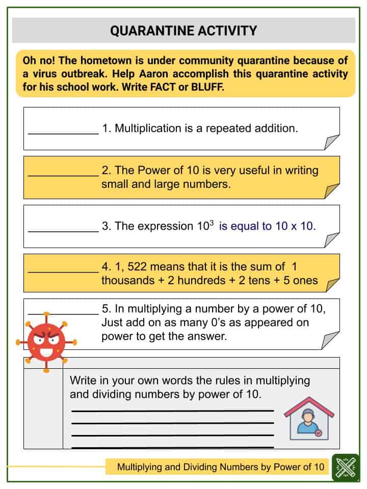 multiplying and dividing numbers by power of 10 5th grade math worksheets helping with math