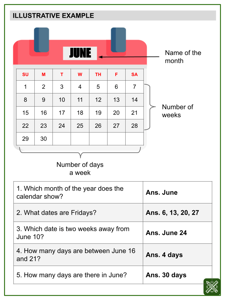 Measures of time eduation themed math worksheets