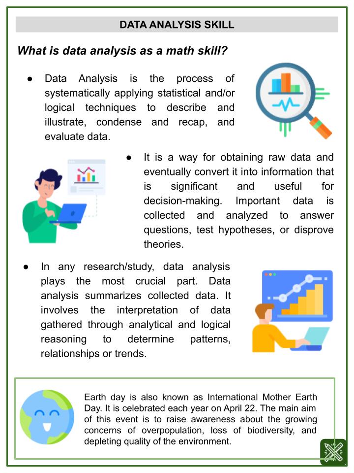 bivariate data earth day themed math worksheets aged 12 13