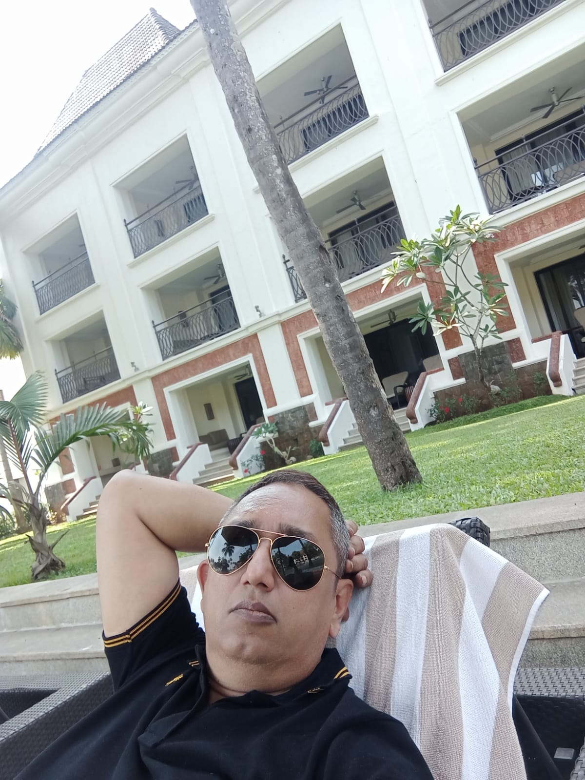 On holiday at the Grand Hyatt, Goa