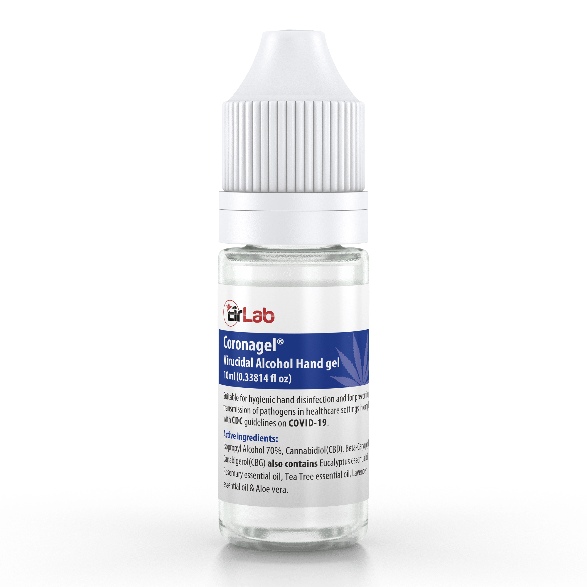 EIRLAB Coronagel® Virucidal Alcohol CBD Hand gel - (POCKET SIZE) 10ml