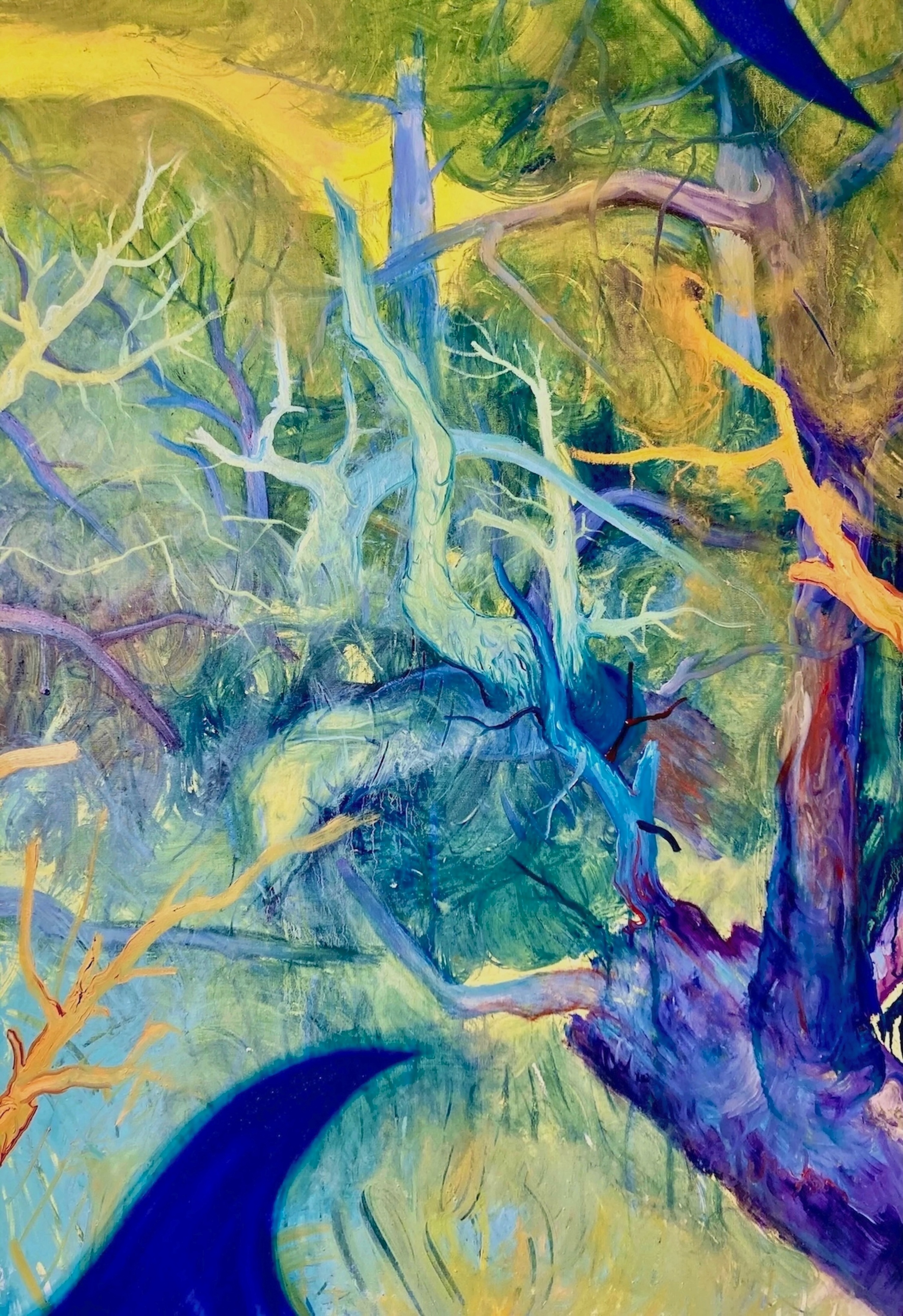 Ryteikkö / Thicket, 2024, öljy kankaalle / oil on canvas, 146 cm x 100 cm.