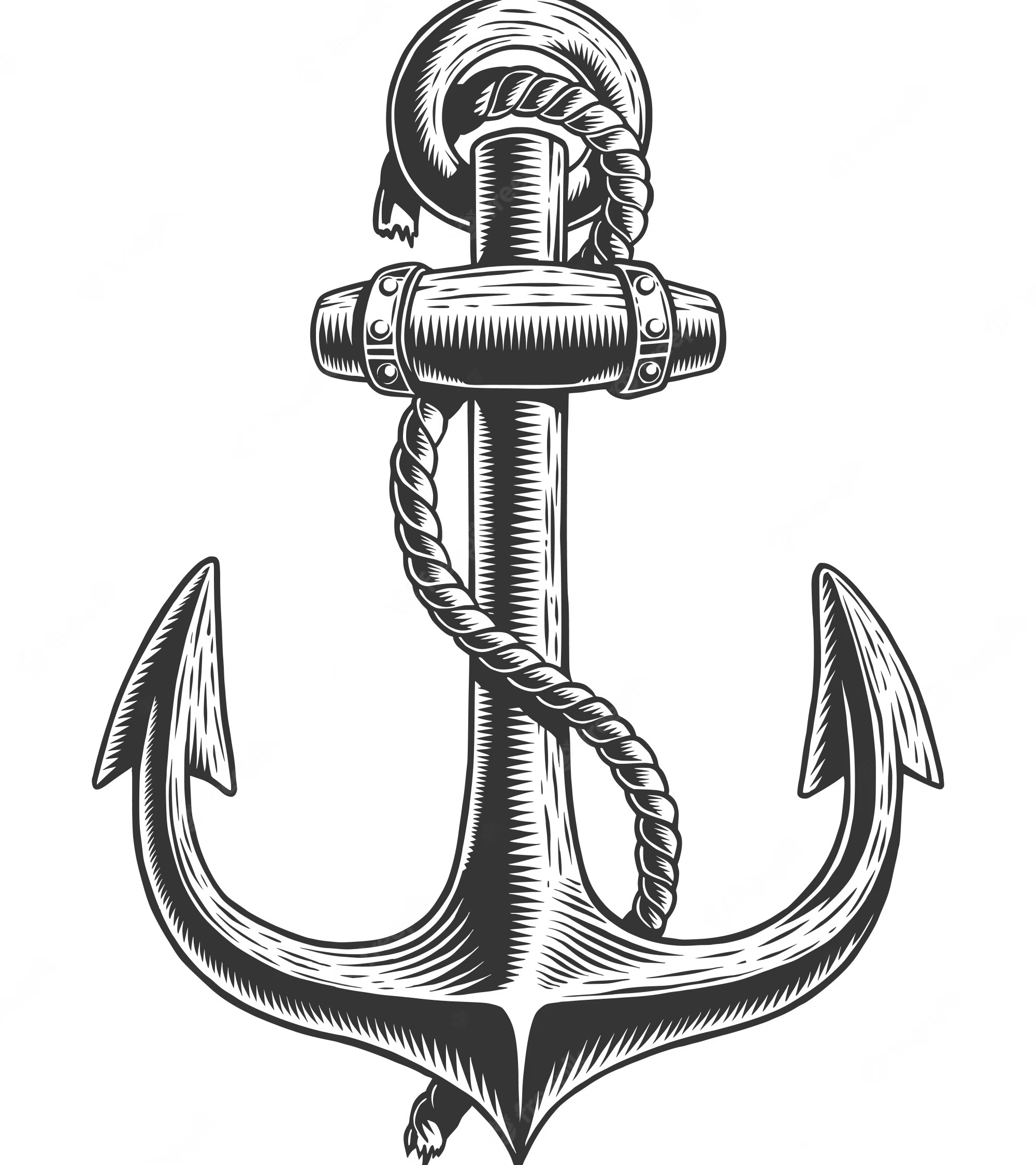 A ship's anchor holding a vessel in place