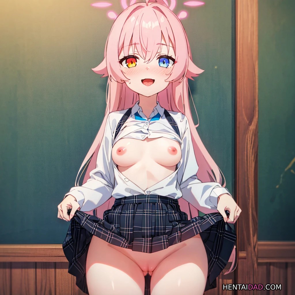 Takanashi Hoshino shows her Pussy | Blue Archive