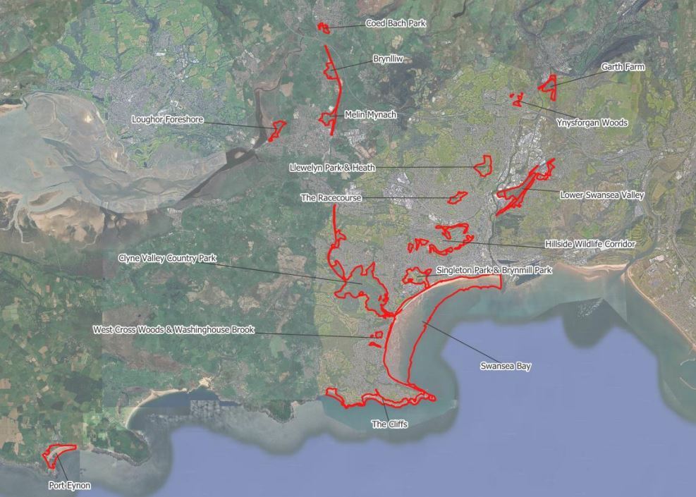 Swansea Plans New Local Nature Reserves In First Move For Years Map.