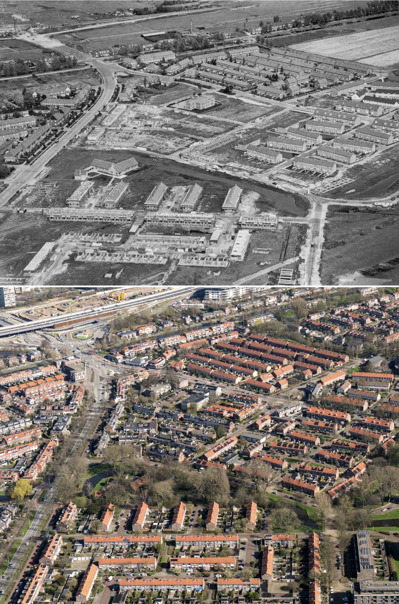 2024 Amstelveen vanuit de lucht-Toen en nu deel 1-